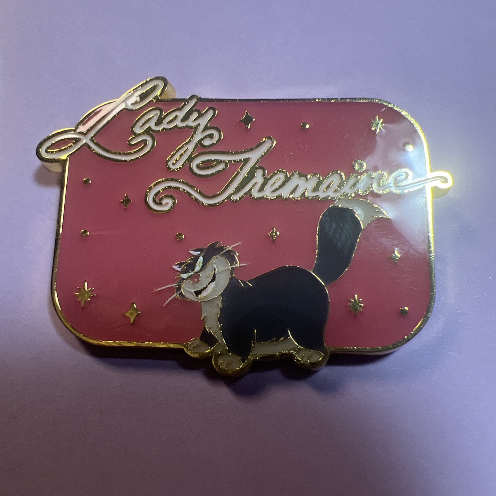 Disney Villain Signature Pin - Lady Tremaine w/ Lucifer the Cat from Cinderella 