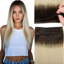 Weft Hair Extensions Human Hair Ombre Rooted 60g 22inch R 2/60A
