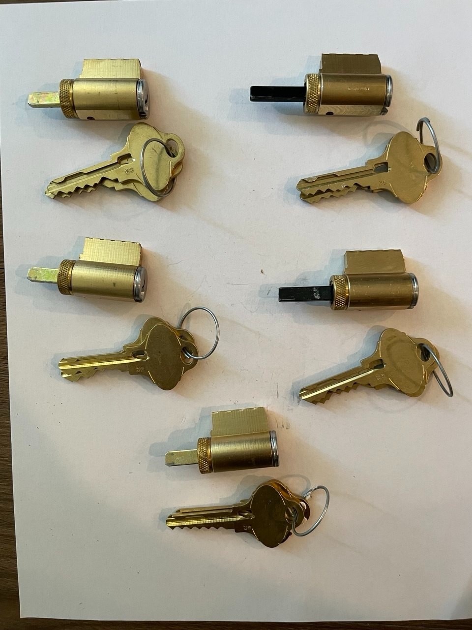LOT of 5 SCHLAGE originale S123 High Security Cylinders with 2 Keys each. LOCKS