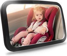 Baby Car Mirror, Safety Car Seat Mirror for Rear Facing Infant with Wide Crystal