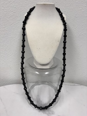 Mine Finds Jay King DTR Black Onyx Sterling Silver Bead Necklace 40  Long