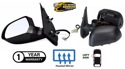 For Nissan Micra 2010-2016 Left Side Electric Heated Wing Door Mirror Unit Black