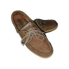 Sperry Top-Sider Billfish 3-Eye Dark Tan Boat Shoe Men's size 10.5 Medium