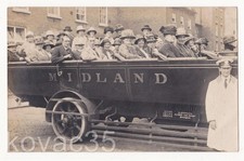MIDLAND RED CHARABANC & DRIVER, RPPC c.1920 - Birmingham & Midland Omnibus Co.