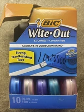 BIC® Wite-Out® Brand EZ Correct® Correction Tape, White, 9 PACK