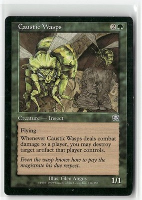 Caustic Wasps 234 Uncommon Mercadian Masques Magic: The Gathering Lightly Played