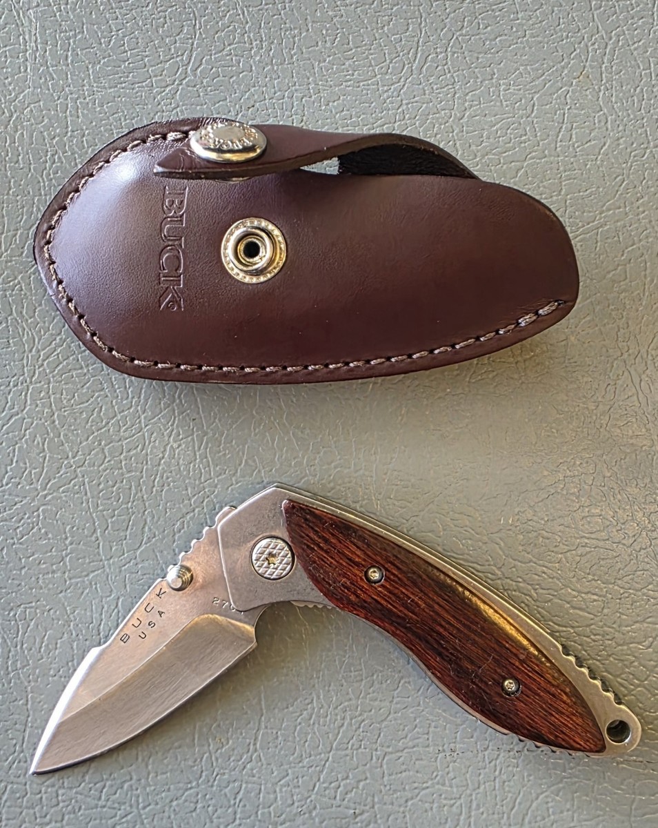 Buck 270-1 Alpha Dorado Rosewood Pocket Knife with Pouch | eBay