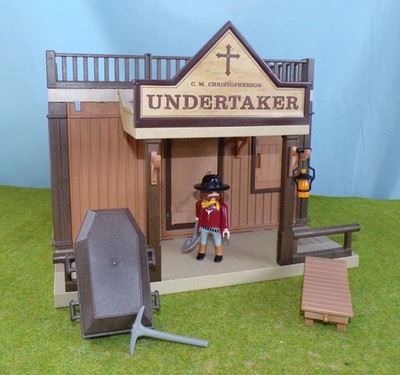 PLAYMOBIL Westernhaus Custom: UNDERTAKER (Totengräber) in hellbraun/dunkelbraun