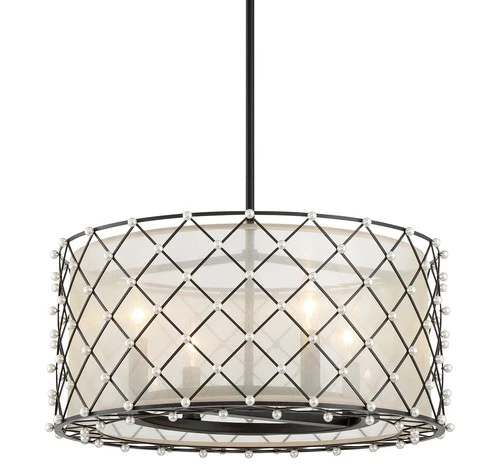 Minka Lavery 2864 Sheer Elegance 4 Light 21"W Taper Candle - Coal - Picture 1 of 2