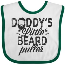 Inktastic Daddys Little Beard Puller Baby Bib Men Beards Tattoos Bearded Daddy