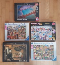5 Puzzle Konvolut - 1000 Teile - Clemtoni - R...