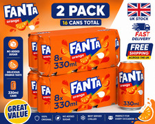 Fanta Orange Soft Drink Cans 8 x 330ml Fizzy Soda Multipack UK Stock