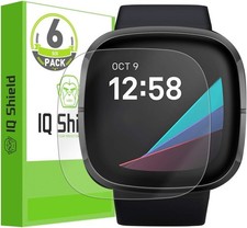 6 Pack Screen Protector for Fitbit Versa 3 / Fitbit Sense Easy Install Anti-Scra