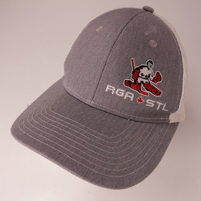 RGA STL Hockey Goalie Hat Port Authority Men's Adjustable Gray White