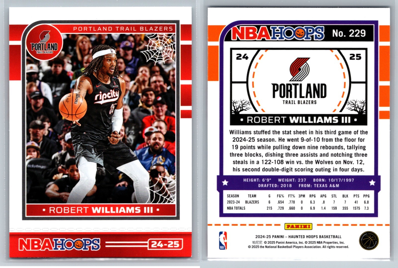 2024-25 Panini Haunted Hoops BASE #201-300 #1-25 Extended U Pick Complete a Set!