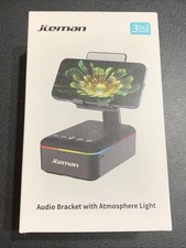 JTEMAN Gifts for Men Women, Cell Phone Stand with Bluetooth Speaker and Light, P
