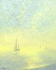 Original oil on canvas Impasto painting, Hand-painted seascape, Impressionism