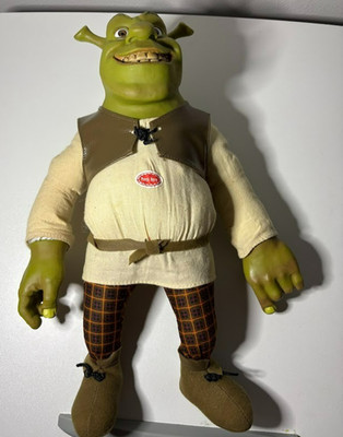 Shrek 2 Jumbo Plush Figure Super Rare 15''  BH Teddy Bear!  TALKING and FARTING !