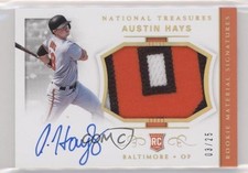 2018 Panini National Treasures Holo Gold 3/25 Austin Hays #6 Auto 6fs