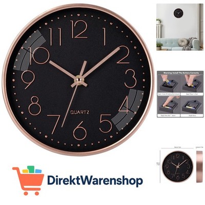 Küchenuhr Groß Wanduhr Ohne Tickgeräusche Lautlos 30cm Quarz Batterie Betrieb...