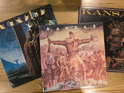 3 Album Kansas Lot 1st Press Vinyl - Self Titled, Masque, and Monolith