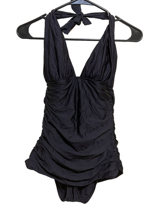 St.  JOHN women's black tie-up swimsuit Size 6 A001636