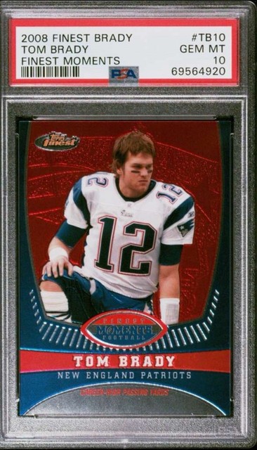 Tom Brady PSA 10 2008 Topps Finest #TB10 Moments 374/629 Patriots