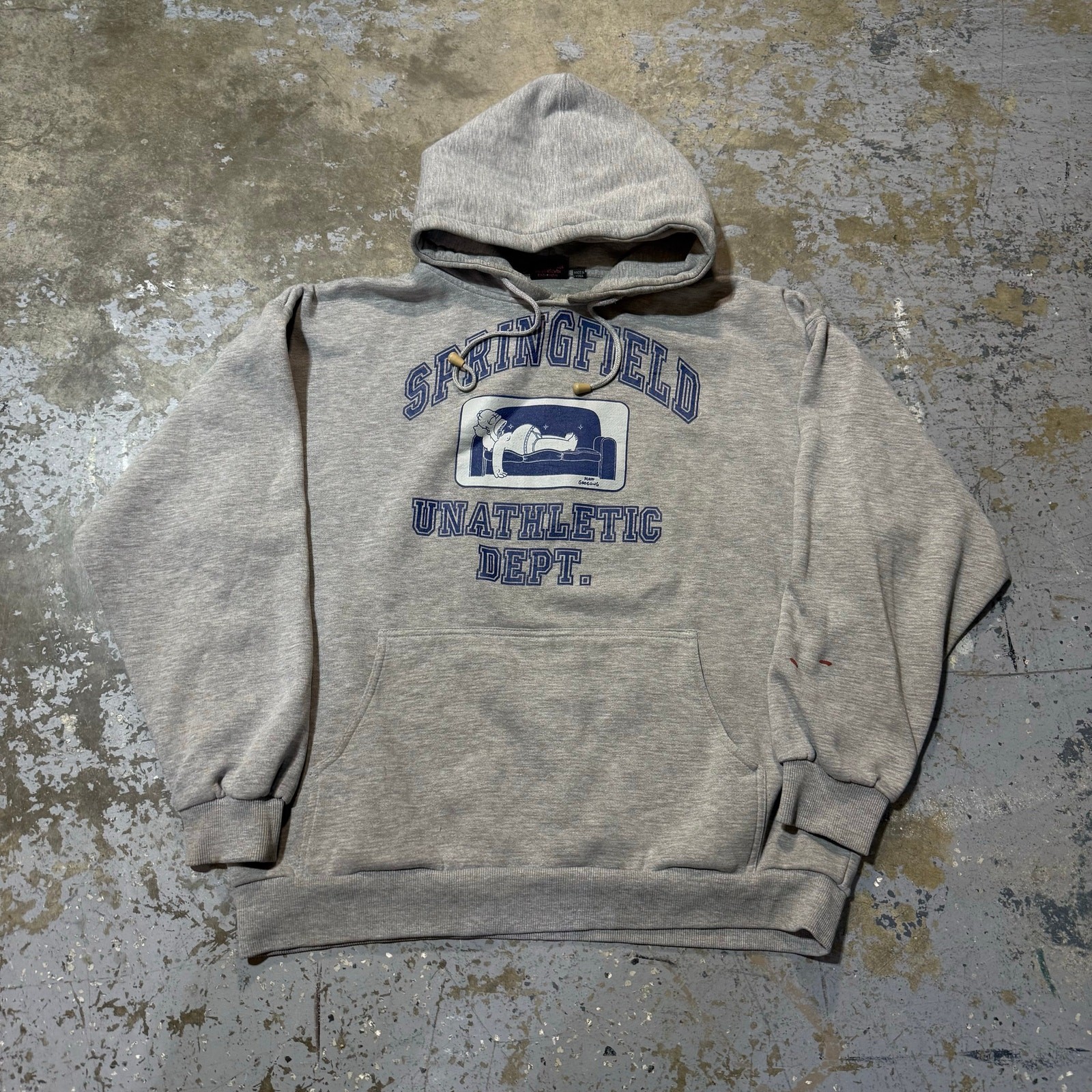 Vintage Y2K The Simpsons Unathletic Dept. Hoodie 2XL
