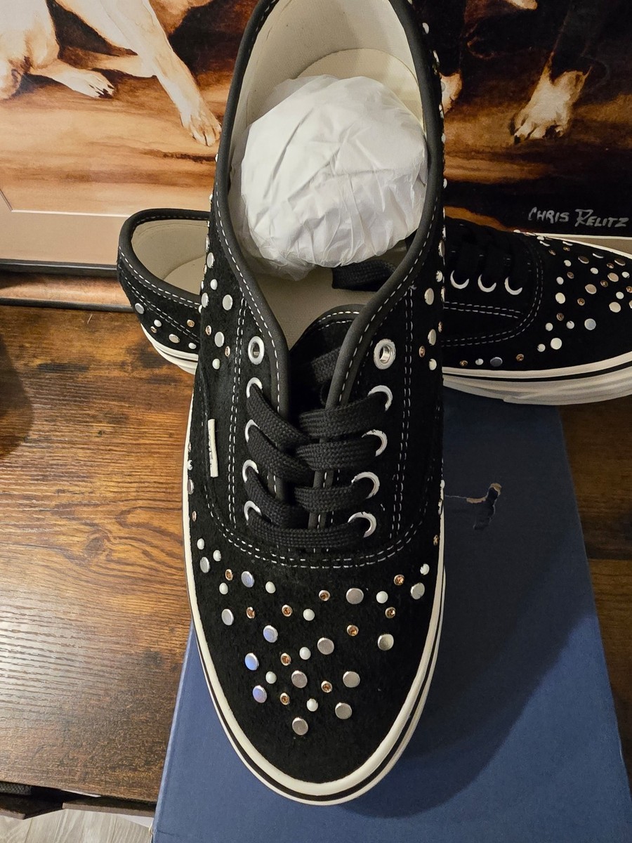 Size 12 - Vans Authentic Premium Studded Black White for sale