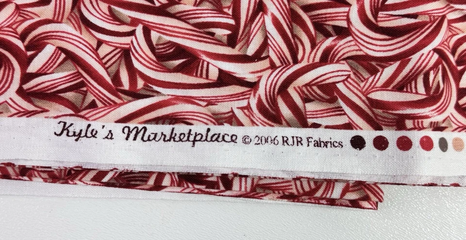 RJR fabrics Kyle’s Marketplace 2006 - Candy Canes - 32 by 4 Inches - Image 4 of 4