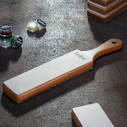 Double-Sided Leather Strop Kit for Knife Sharpening & Wood Carving 80g - Image 3 of 4