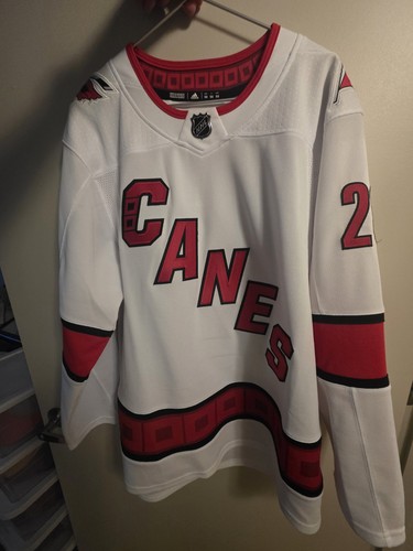Carolina Hurricanes Adidas Authentic NHL Away Jersey - Size 50 Sebastian Aho EPS