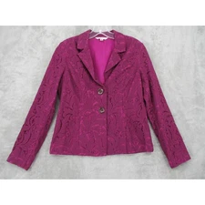 Cabi Blazer 2 Lace Office Romantic Coquette Lightweight Jacket Career Purple