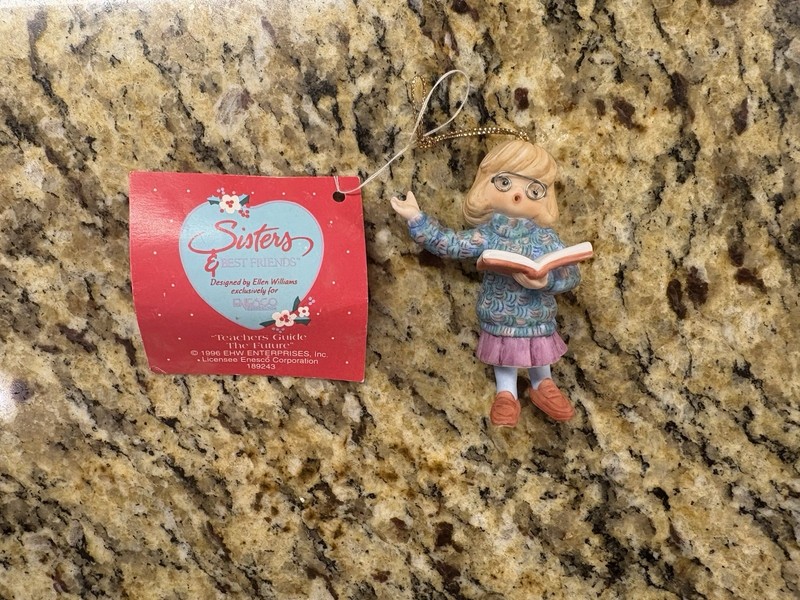 Enesco Sisters Best Friends Teacher Ornament 1996 Multicolor Resin Hanging