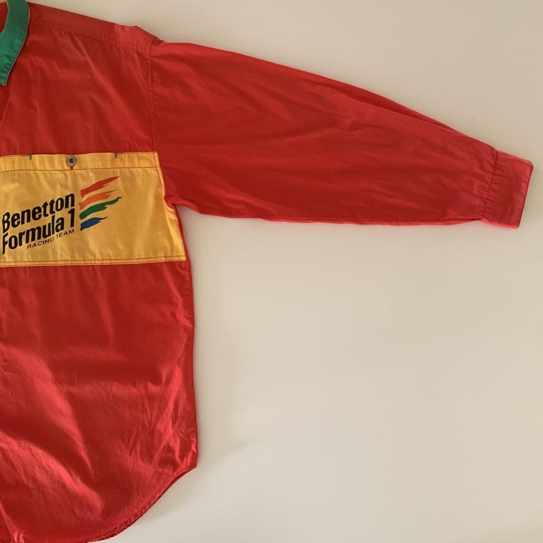 90s Benetton Formula 1 Racing Team Long Sleeve Shirt | eBay