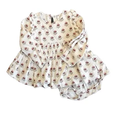 Rylee + Cru Balloon Sleeve Blouse and Bloomer Set Toddler 2-3 Years Top Outfit