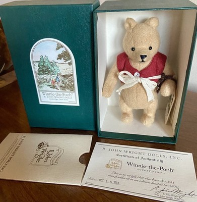 R. JOHN WRIGHT Pocket POOH Doll NIB #3311/3500 1993