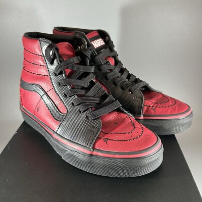 Vans x Marvel SK8-Hi Deadpool Black Red Limited Sneakers Mens 4