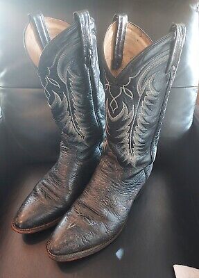 Tony Lama 6250 Men's Cowboy Western Black Gray Sueded Tony Lama 6250 Men's Cowboy Western Black Gray Sueded