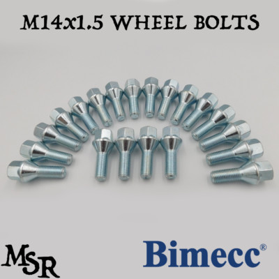 M14x1,5, R13 27mm Radschrauben (Bimecc) chrom x 20 für Mercedes CLA [C117/C118]