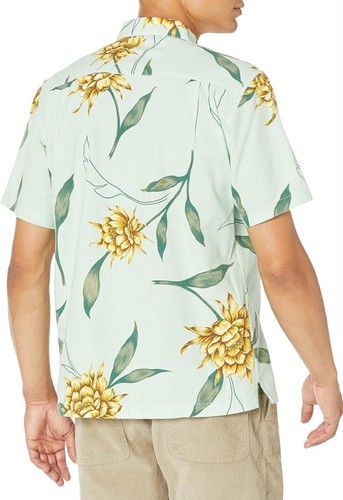 New Quiksilver Waterman Men's Perfect Bloom Button Up Woven Top Size Large - 第 1/3 張圖片