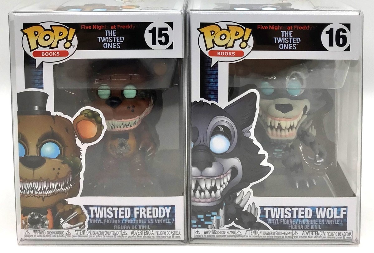 Funko POP! FNAF Twisted Freddy #15 & Twisted Wolf #16 with