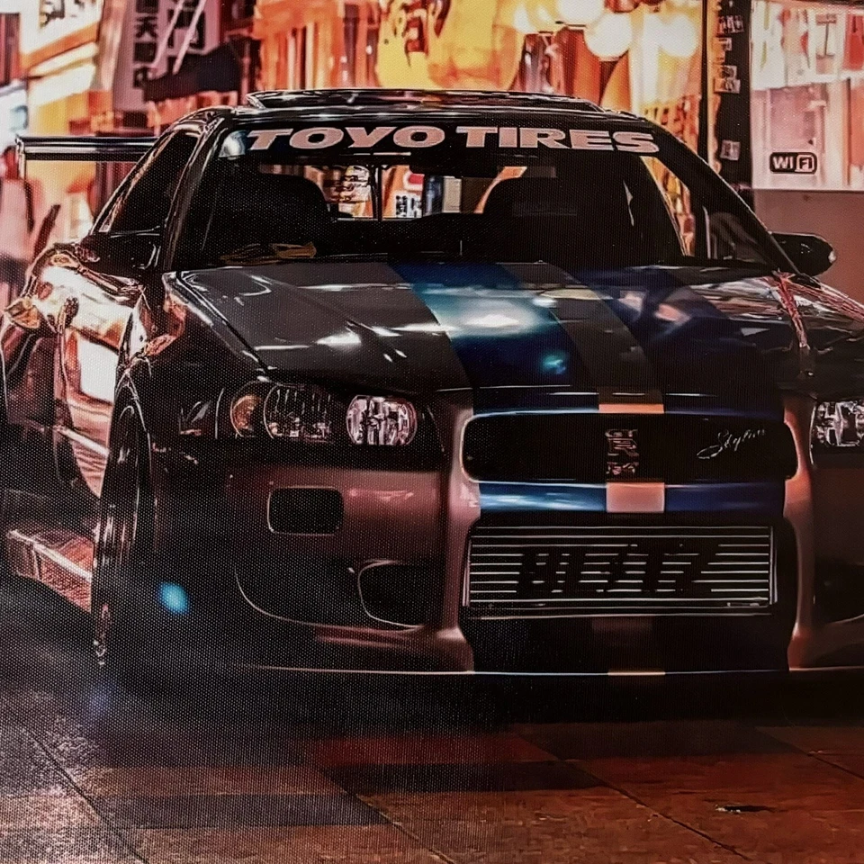 GT Sports Car Toyo Blitz On Night Streets ✅ Poster Canvas Wall Art ✅ 12 X 18 in - Image 3 of 4