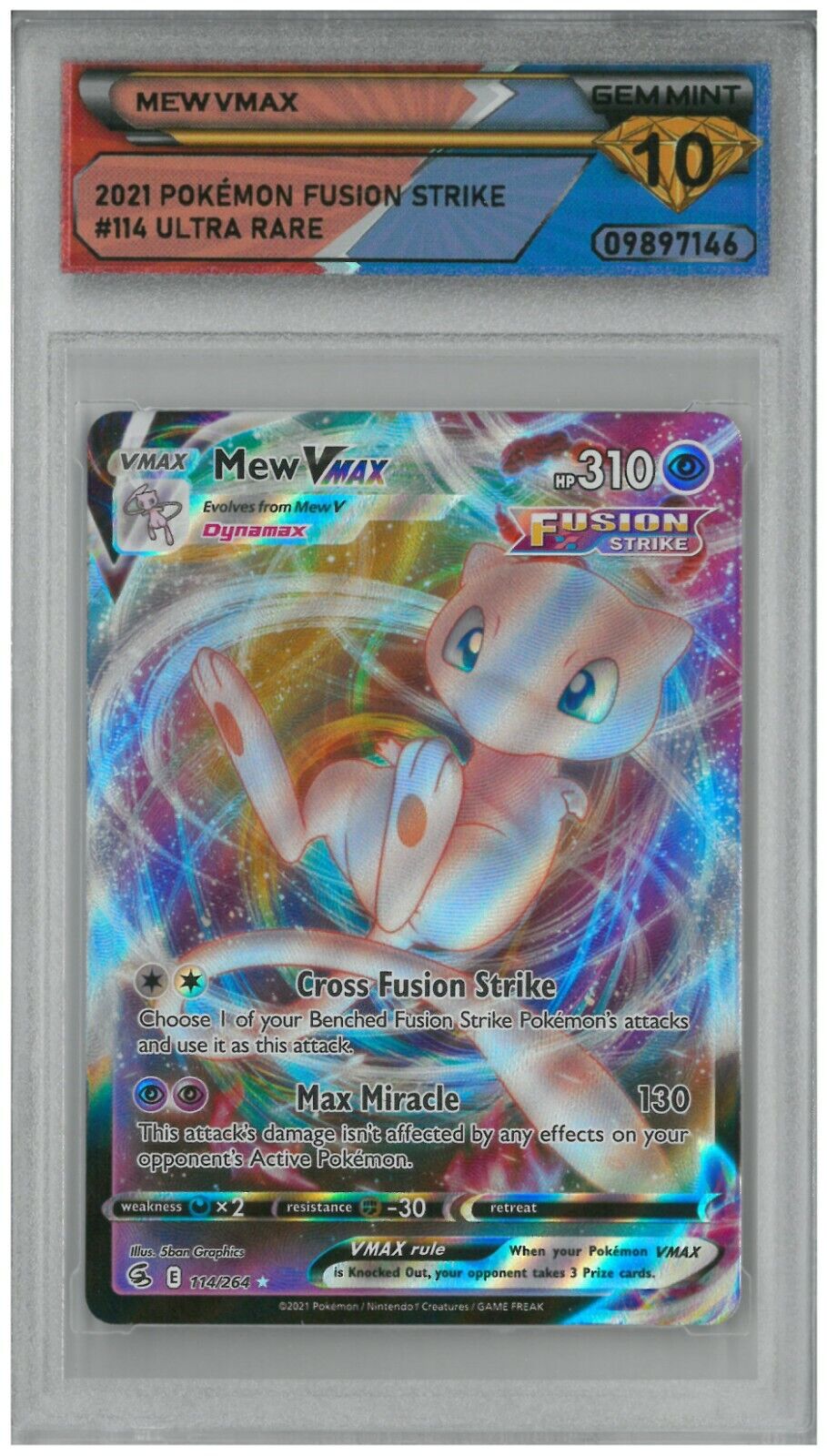 2021 Pokémon Mew VMAX 269/264 Fusion Strike CGC 9 – Kollectible Kings