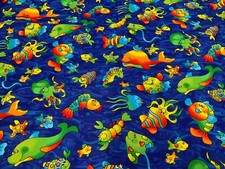 HOFFMAN INT. FABRICS - IN THE OCEAN-- 1/2 YARD
