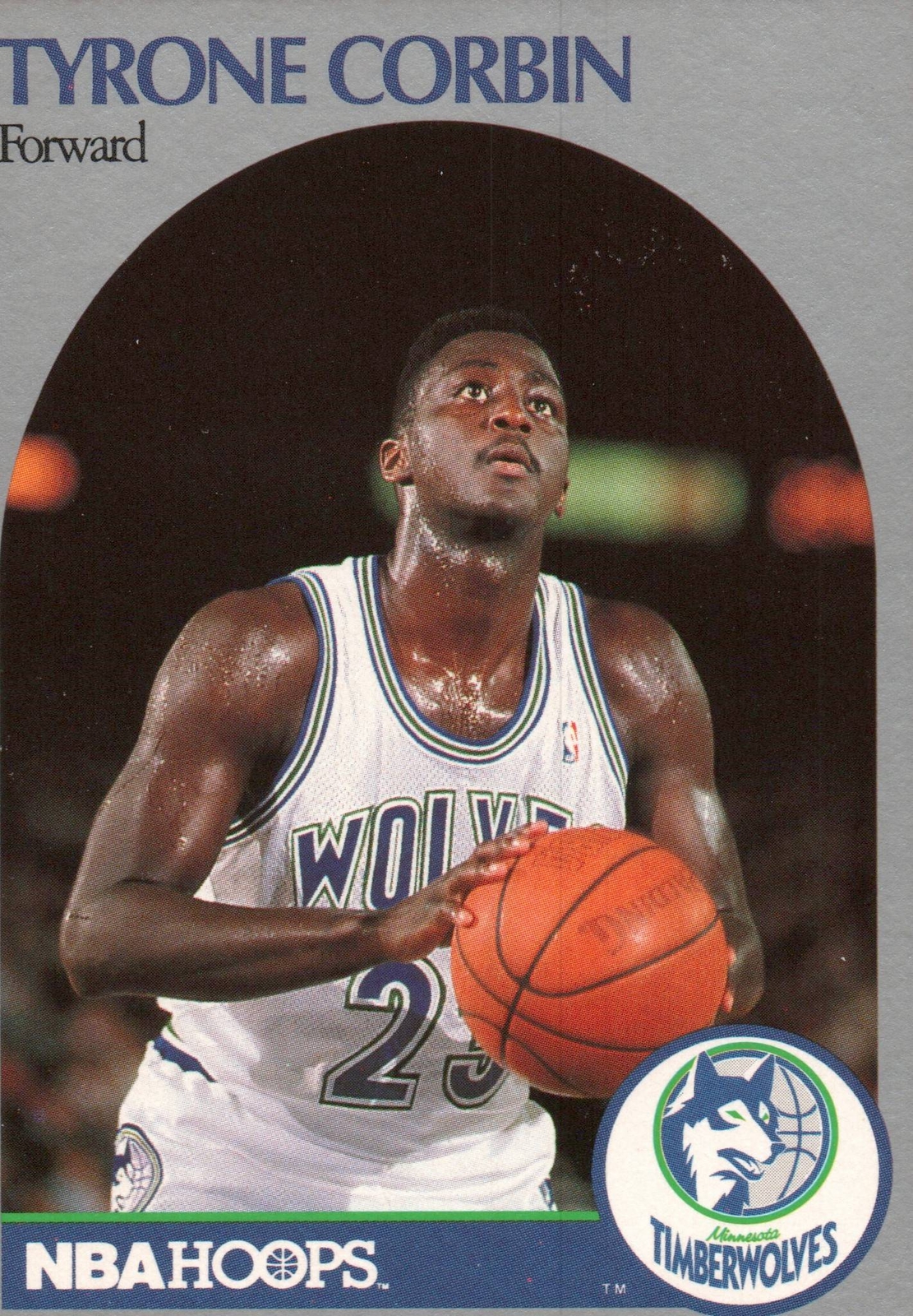 1991 Hoops 100 Superstars # 59 Tyrone Corbin Minnesota Timberwolves