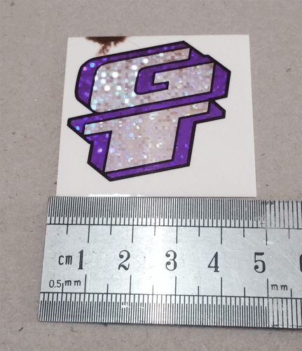 Vintage Old School GT BMX Stickers Crystal Shine NOS Purple - Picture 4 of 5