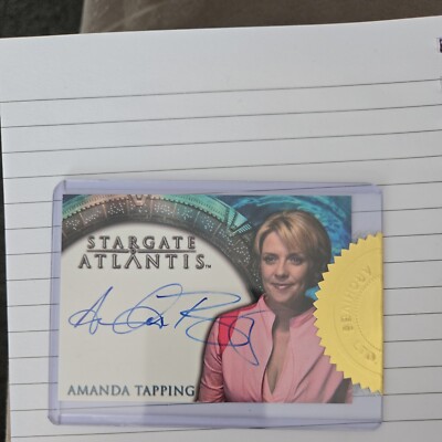 Stargate Atlantis Staffel 2 Autogrammkarte Amanda Tapping [2 Hüllen]