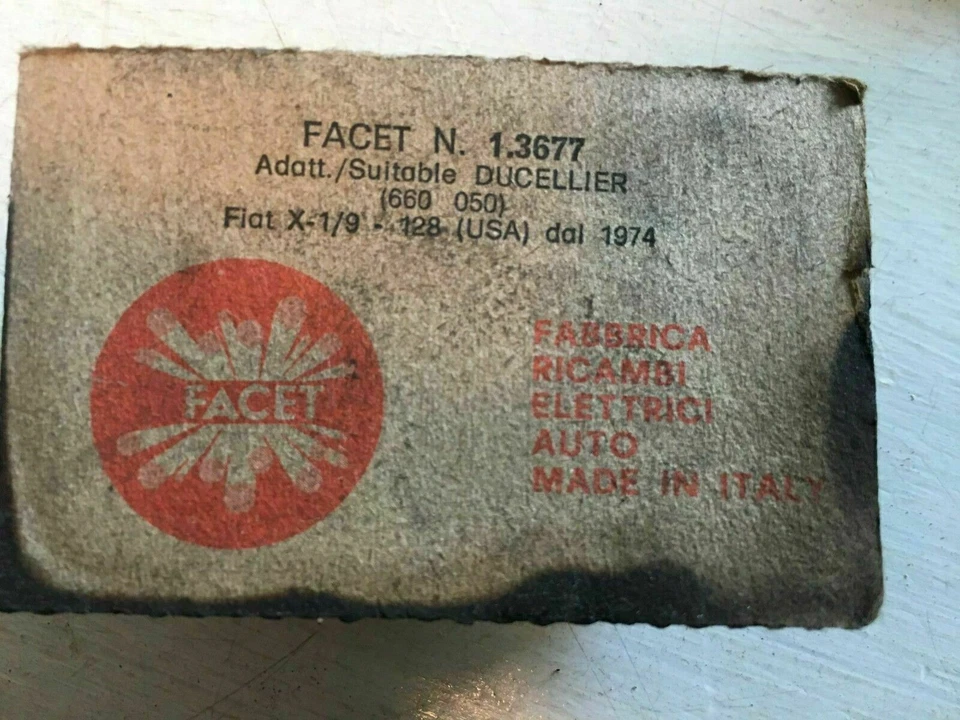 PUNTOS DE ENCENDIDO FACET, 1974 FIAT 124, 128, X 1/9 -B3-109 Foto 2 de 2