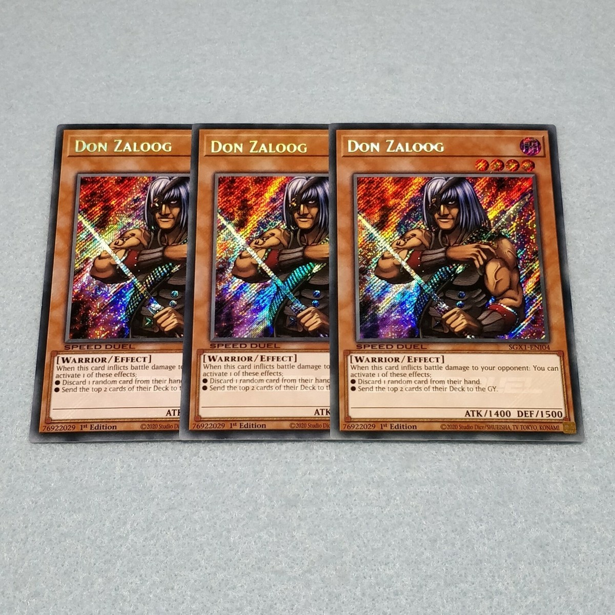 Yugioh Don Zaloog SGX1 1st Edition Secret Rare 3 Card Set NM | eBay